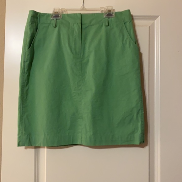 Brooks Brothers Green Twill Skirt Size Large 10 - Picture 1 of 3